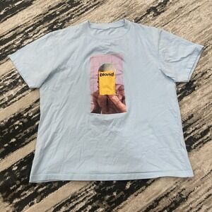 Frank Ocean Blond Graphic Album Tee Baby Blue‎ Powder Ripped Tag Size S - M